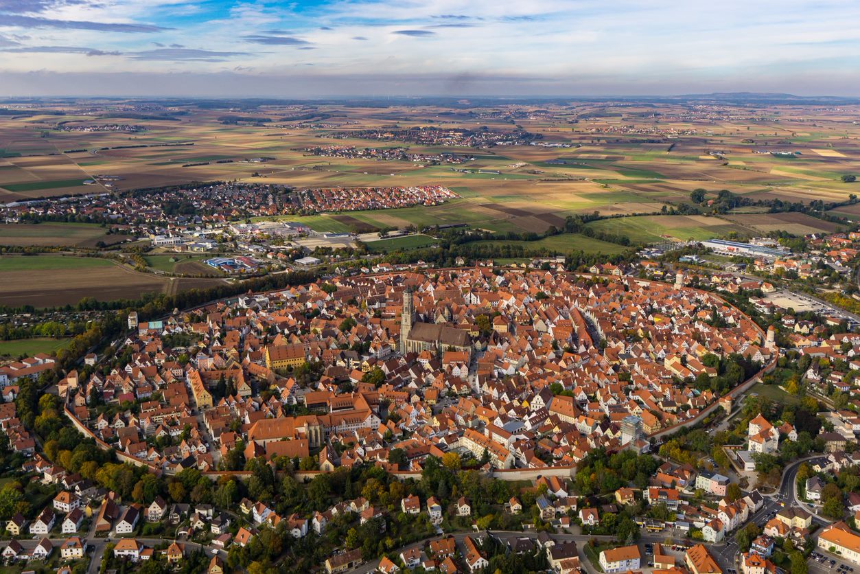 Der Kirchturm „Daniel“ inmitten Ries erhaschen. von Nördlingen.