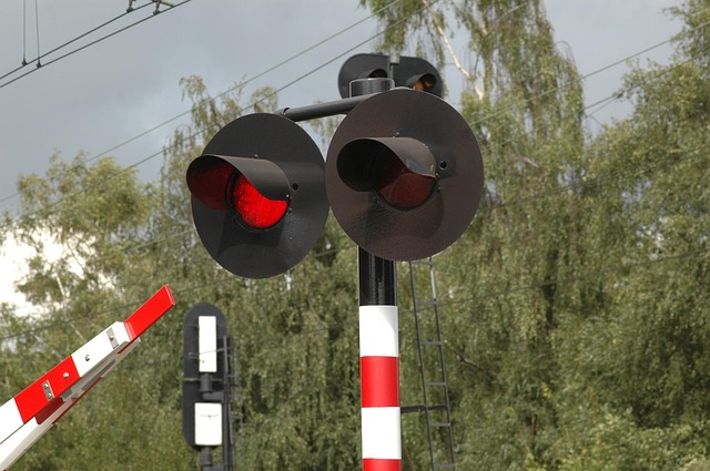 Bahnschranke am Bahnübergang