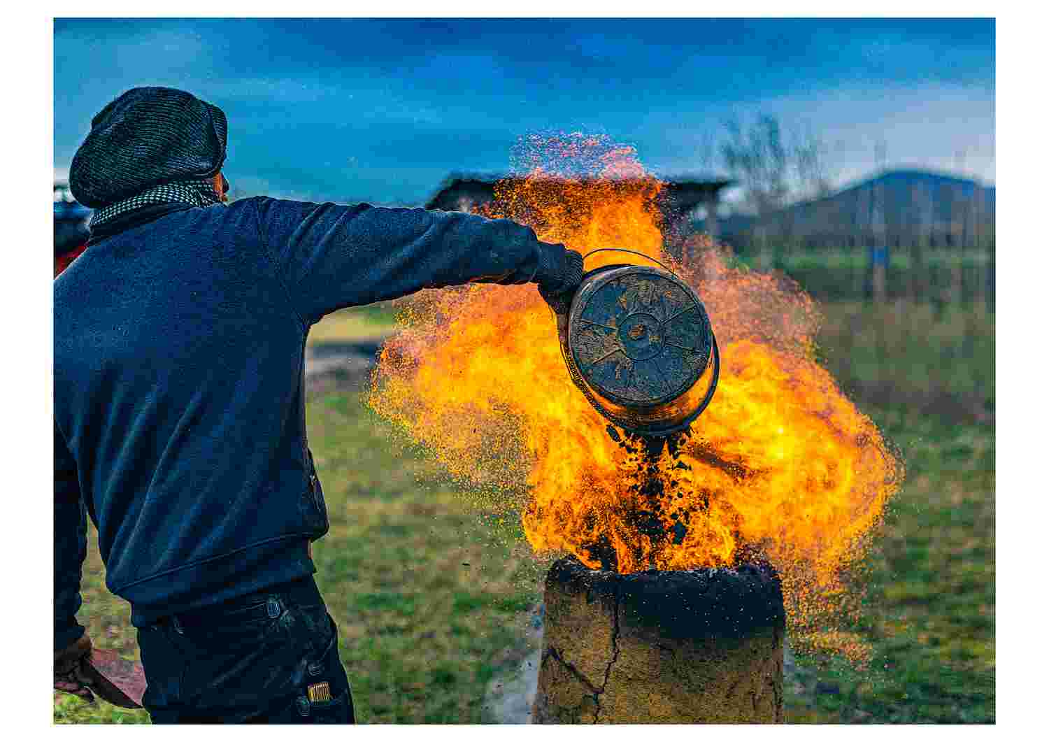 Befüllen des Rennfeuers
