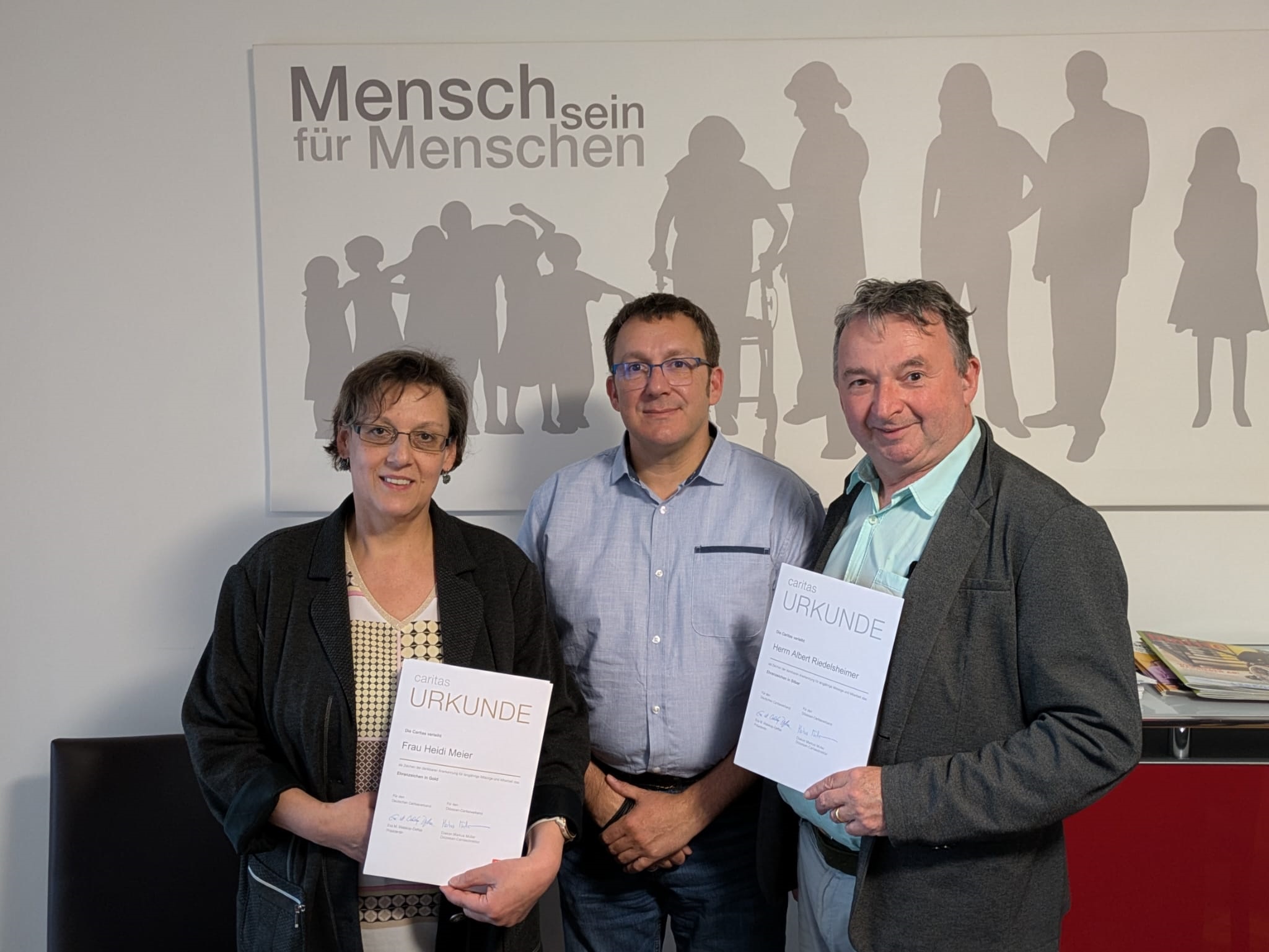 Ehrung Albert Riedelsheimer und Heidi Meier