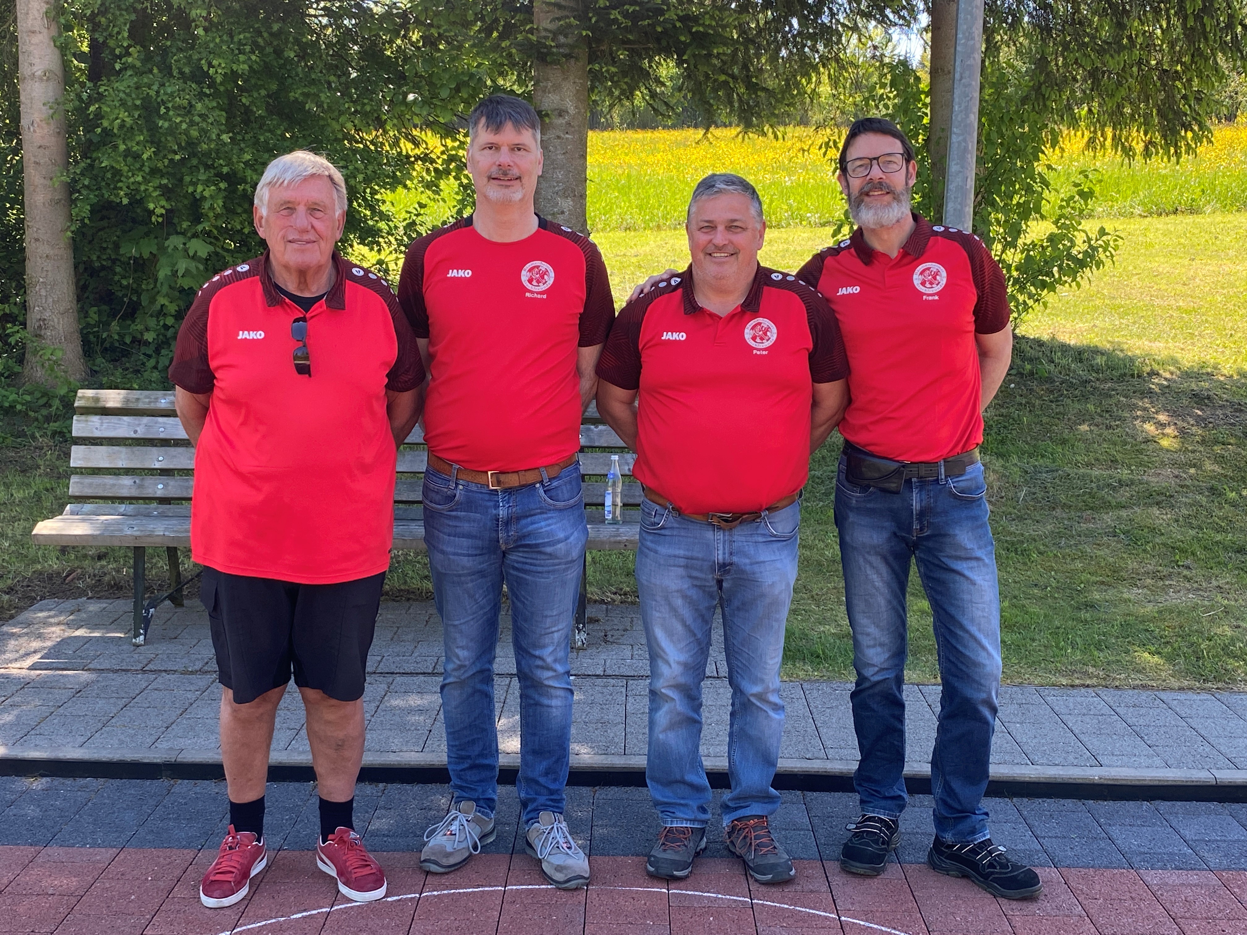 V.l.n.r.: Siegfried Krauth, Richard Helbing, Peter Rühl, Frank van Baalen