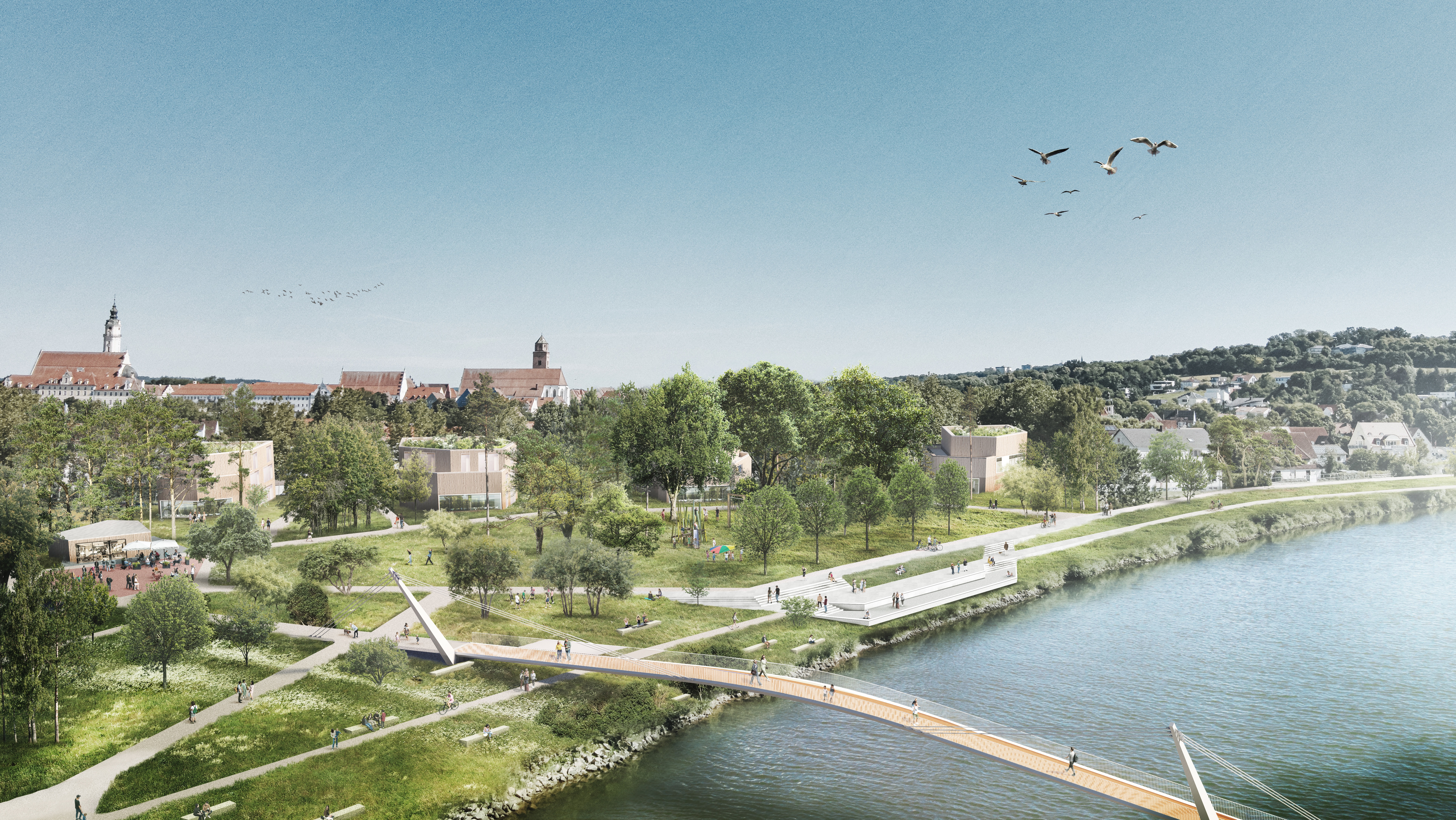Vogelperspektive Donaupark