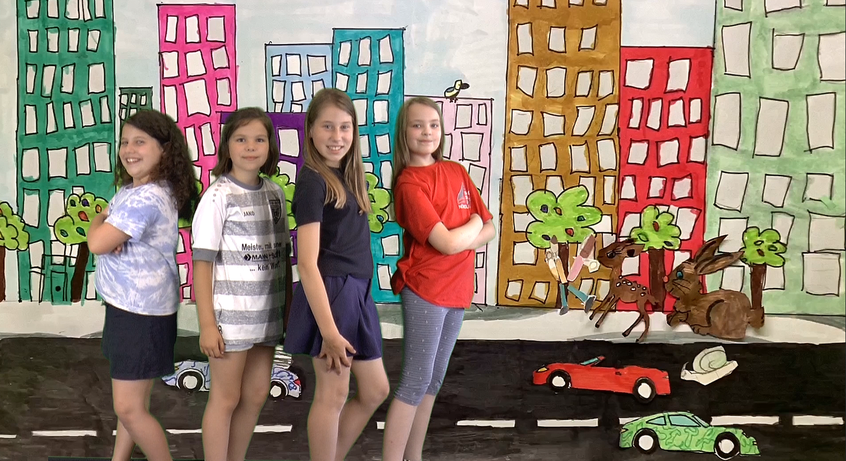 Auf dem Bild zu sehen (von links): Margherita Pelosi, Emely Reiber, Bianca Gebele, Sofia Ledergos.