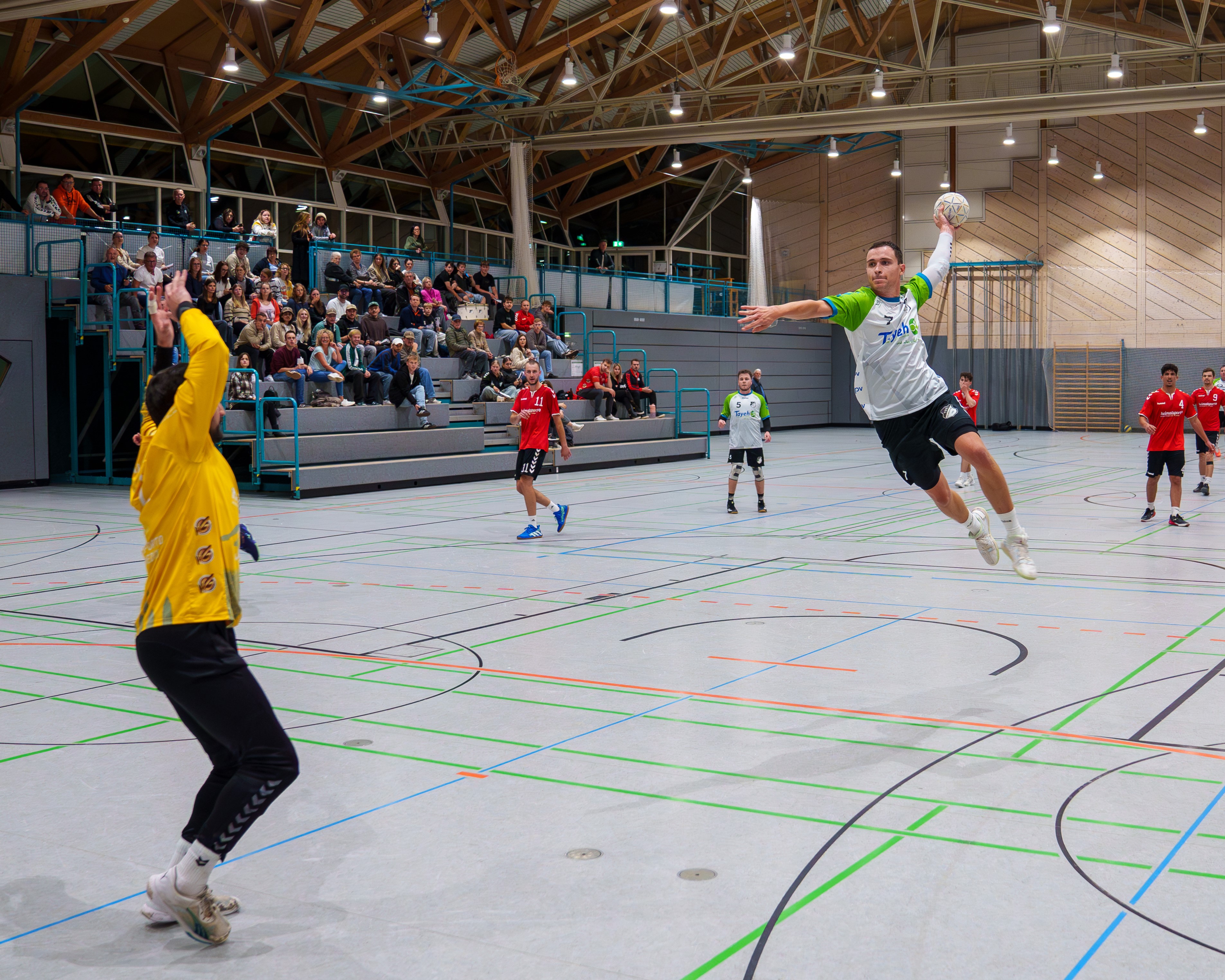 Andreas Jung (Nr. 7) konnte in der vergangenen Partie drei Tore erzielen.